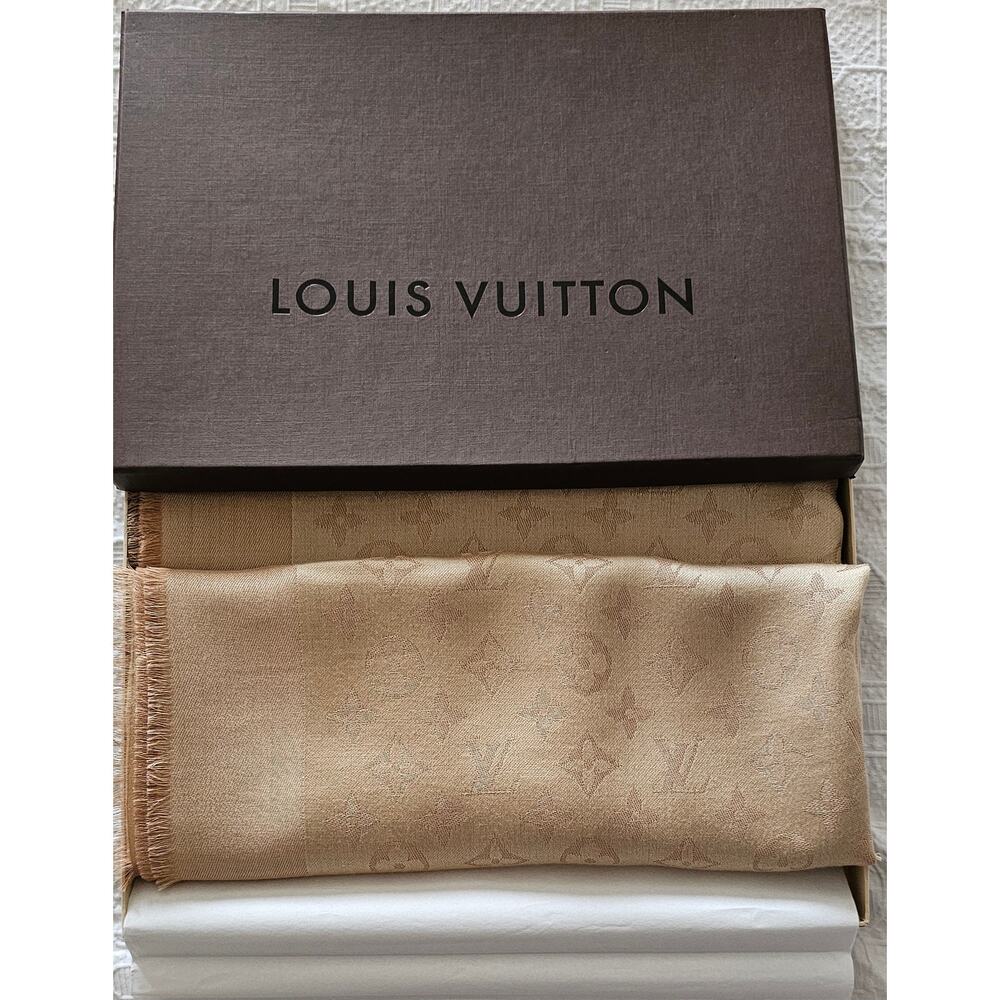 Louis Vuitton Beige Monogram Shawl Wrap